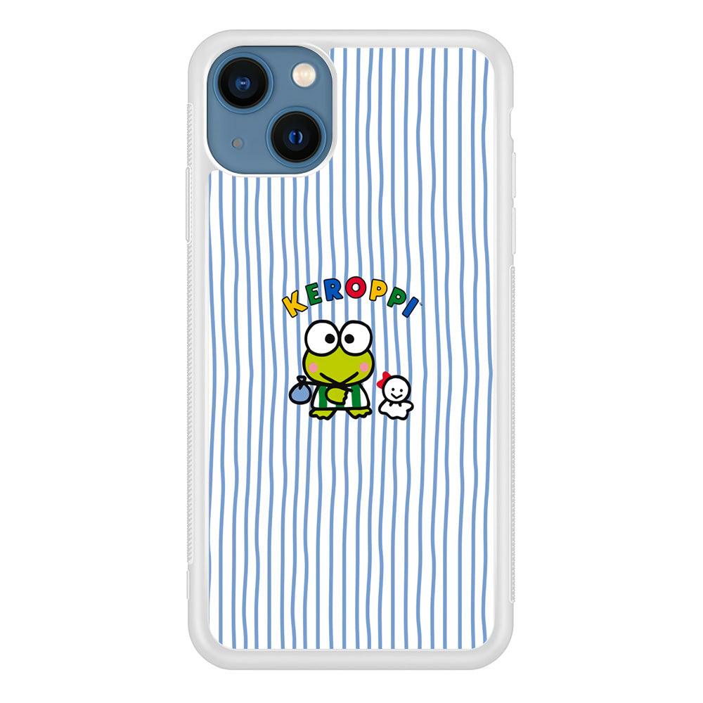 Keroppi Waving Line Wallpaper iPhone 15 Plus Case-Oxvistore