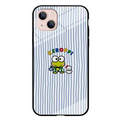 Keroppi Waving Line Wallpaper iPhone 15 Plus Case-Oxvistore