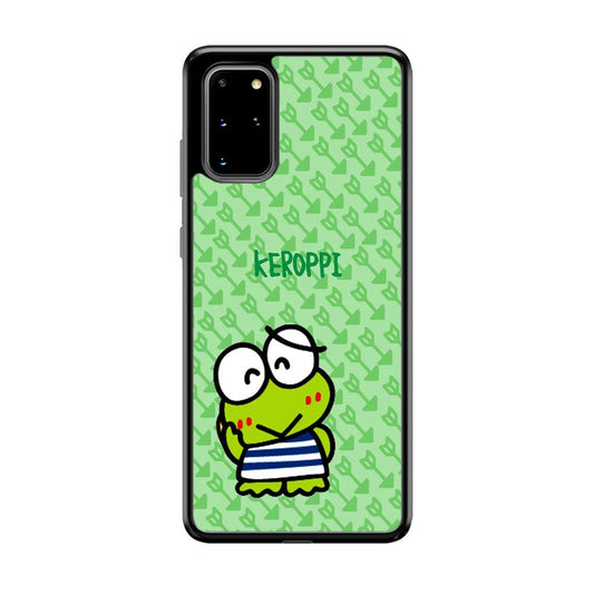 Keroppi on Forgiving Face Samsung Galaxy S20 Plus Case-Rubber Black (2D Case)-Oxvistore