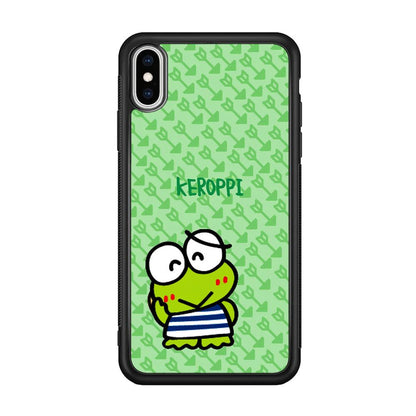 Keroppi on Forgiving Face iPhone X Case-Oxvistore