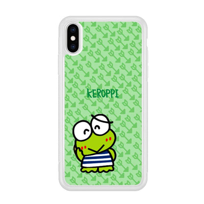 Keroppi on Forgiving Face iPhone X Case-Oxvistore