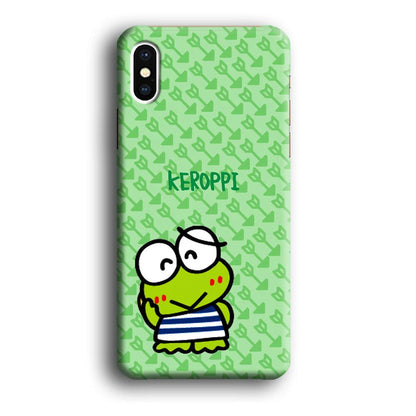 Keroppi on Forgiving Face iPhone X Case-Oxvistore