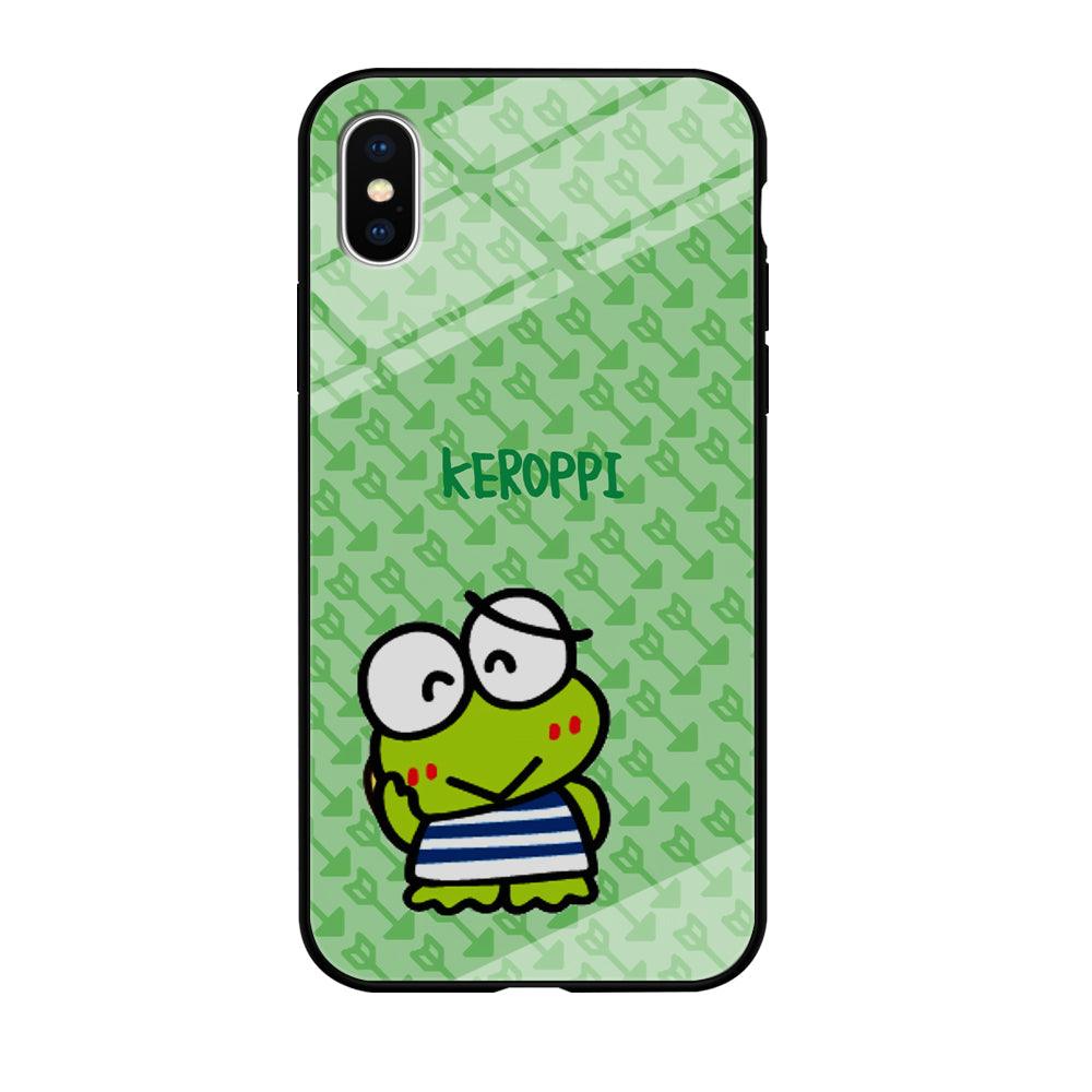 Keroppi on Forgiving Face iPhone X Case-Oxvistore