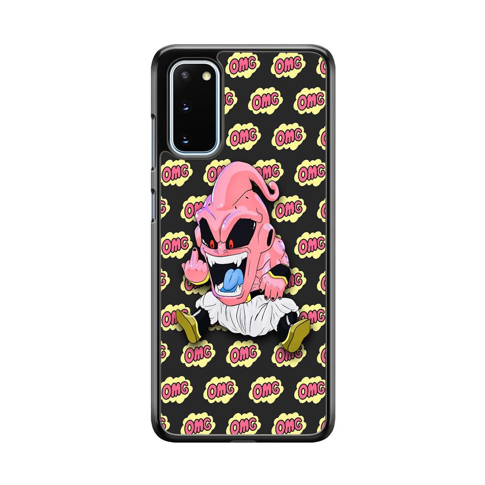 Kid Buu OMG Word Patern Samsung Galaxy S20 Case-Rubber Black (2D Case)-Oxvistore