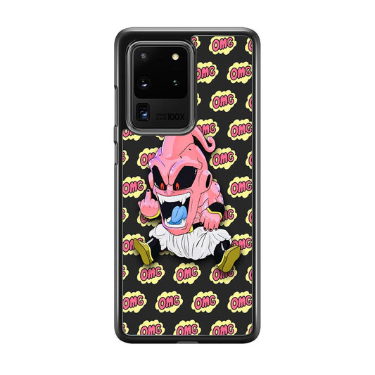 Kid Buu OMG Word Patern Samsung Galaxy S20 Ultra Case-Rubber White (2D Case)-Oxvistore