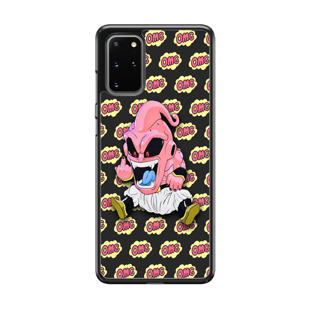 Kid Buu OMG Word Patern Samsung Galaxy S20 Plus Case-Rubber Black (2D Case)-Oxvistore