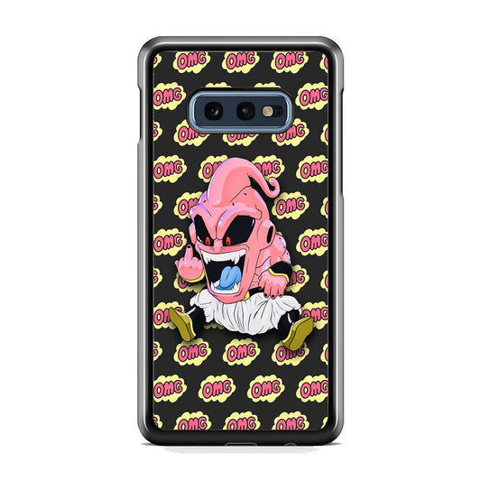 Kid Buu OMG Word Patern Samsung Galaxy S10E Case-Rubber Black (2D Case)-Oxvistore