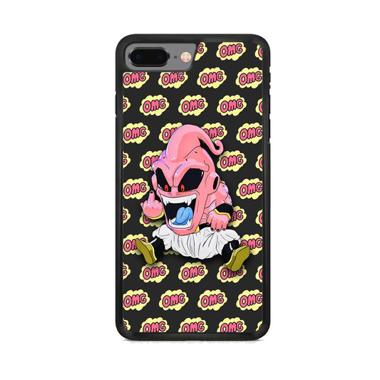 Kid Buu OMG Word Patern iPhone 8 Plus Case-Rubber White (2D Case)-Oxvistore