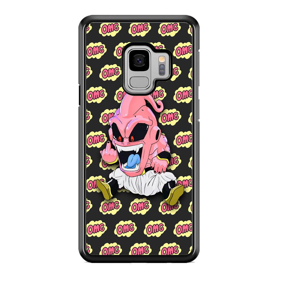 Kid Buu OMG Word Patern Samsung Galaxy S9 Case-Rubber White (2D Case)-Oxvistore