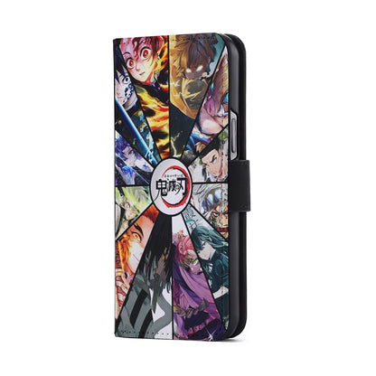 Kimetsu no Yaiba Collage Flip Wallet Phone Case