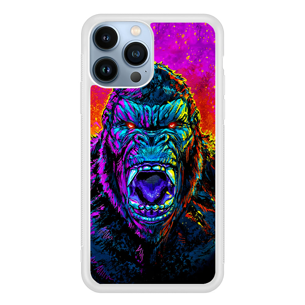 King Kong Godzilla Colorful 2D Rubber Phone Case