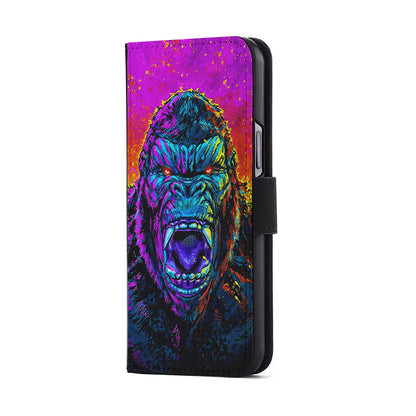 King Kong Godzilla Colorful Flip Wallet Phone Case