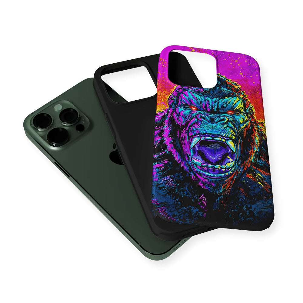 King Kong Godzilla Colorful 2 in 1 Tough Phone Case