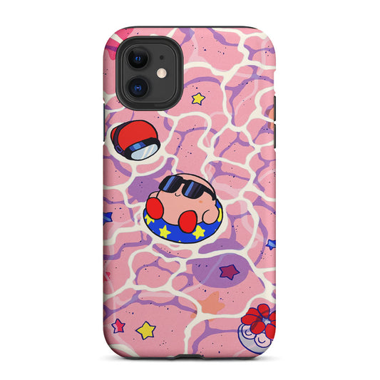 Kirby is Sunbathing on The Beach 2 in 1 Tough Phone Case