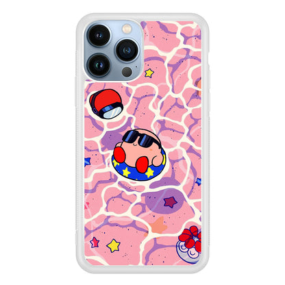 Kirby is Sunbathing on The Beach 2D Rubber Phone Case