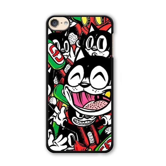 Kitty Club Party iPod Touch 6 Case-Plastic Black (2D Case)-Oxvistore