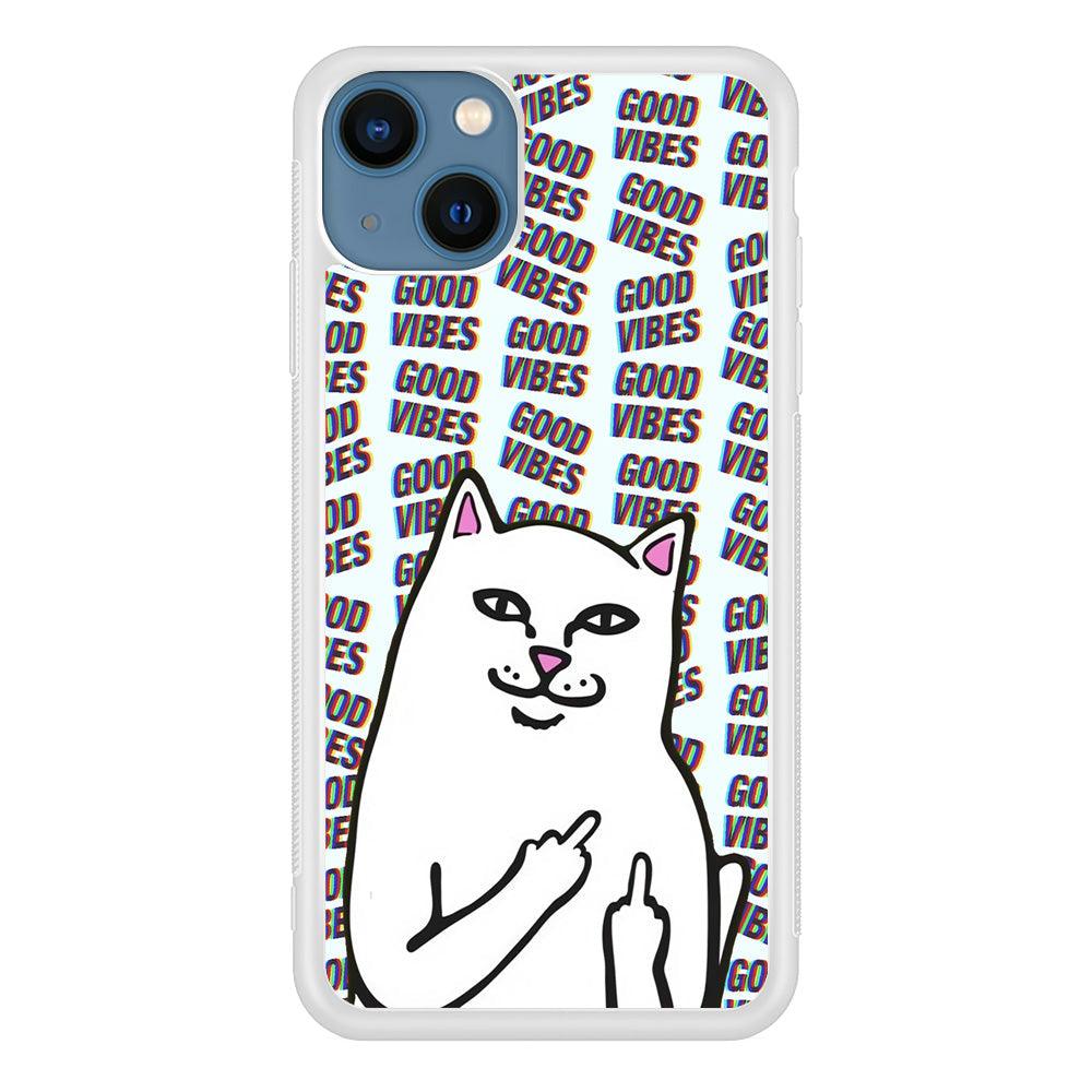 Kitty Good Vibes Campaign iPhone 15 Plus Case-Oxvistore