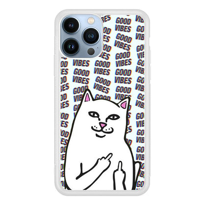 Kitty Good Vibes Campaign iPhone 15 Pro Case-Oxvistore