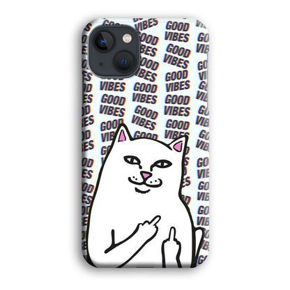 Kitty Good Vibes Campaign iPhone 15 Plus Case-Oxvistore