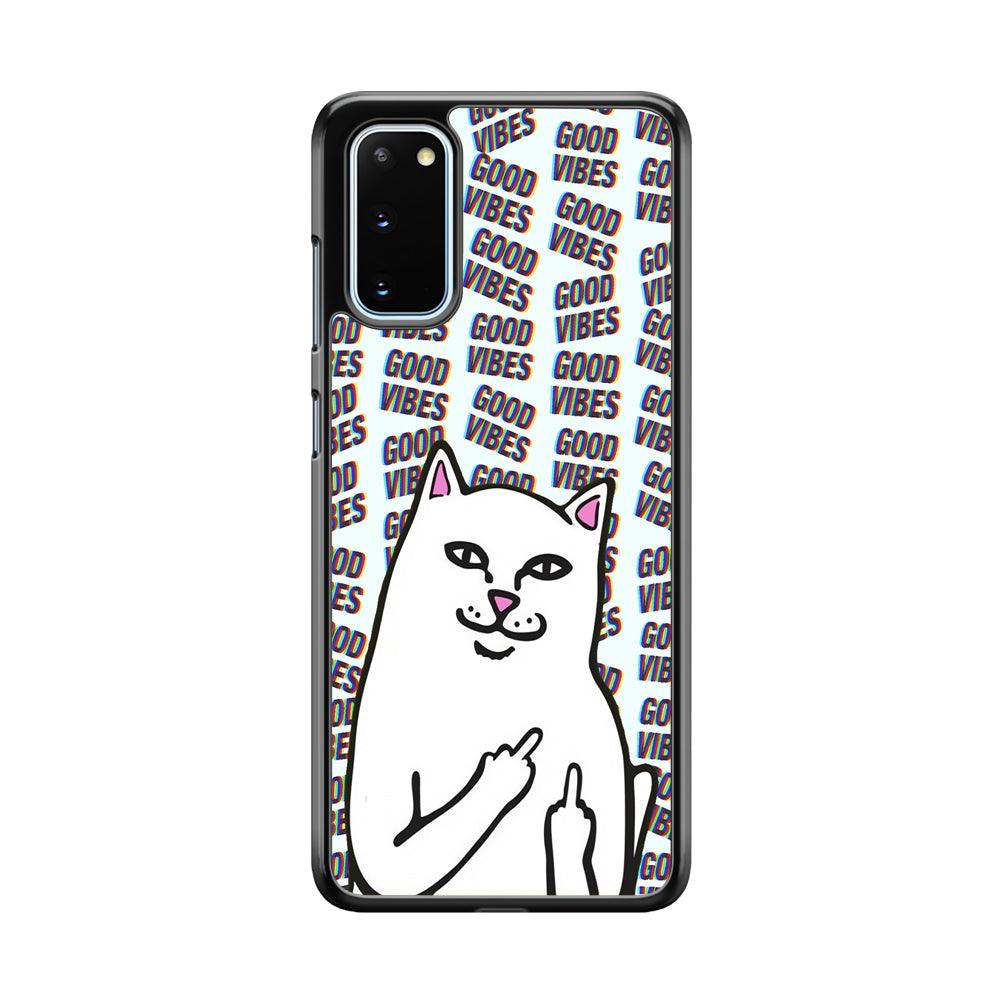 Kitty Good Vibes Campaign Samsung Galaxy S20 Case-Oxvistore