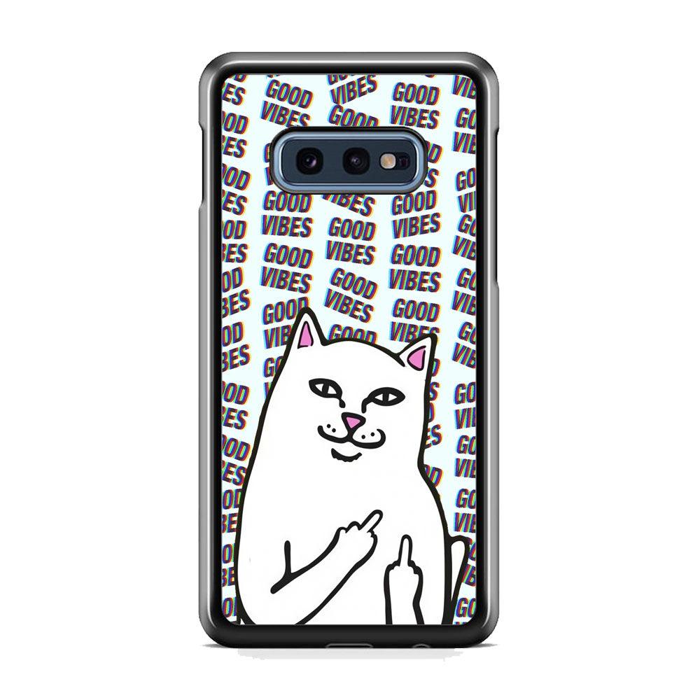 Kitty Good Vibes Campaign Samsung Galaxy S10E Case-Oxvistore