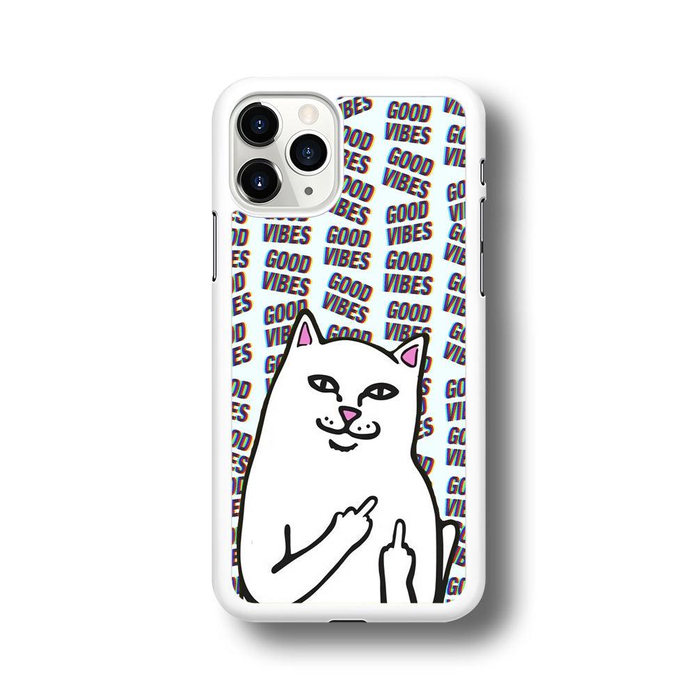 Kitty Good Vibes Campaign iPhone 11 Pro Case-Oxvistore