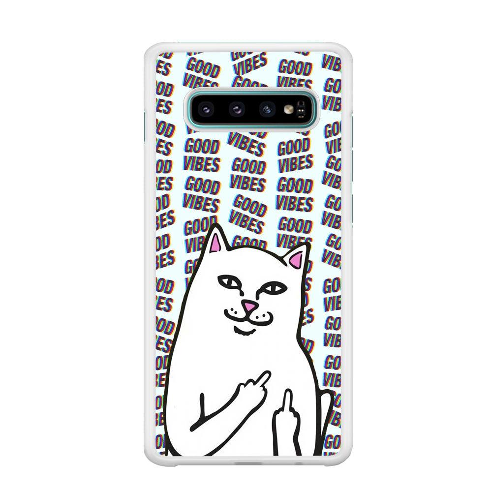 Kitty Good Vibes Campaign Samsung Galaxy S10 Plus Case-Oxvistore