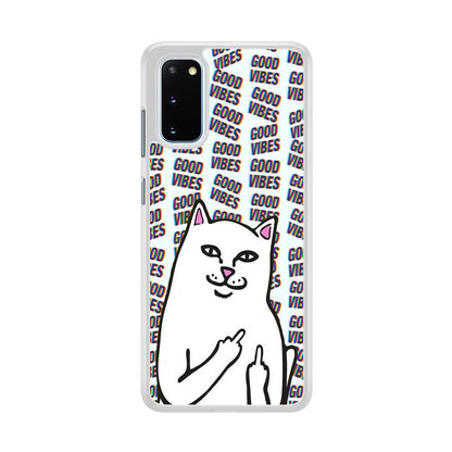 Kitty Good Vibes Campaign Samsung Galaxy S20 Case-Oxvistore