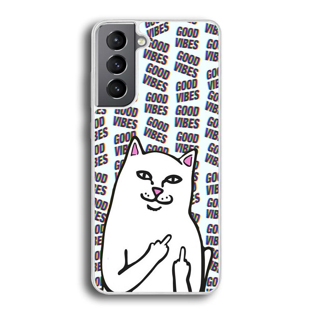 Kitty Good Vibes Campaign Samsung Galaxy S21 Plus Case-Oxvistore