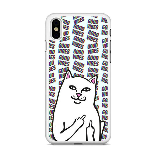 Kitty Good Vibes Campaign iPhone X Case-Oxvistore