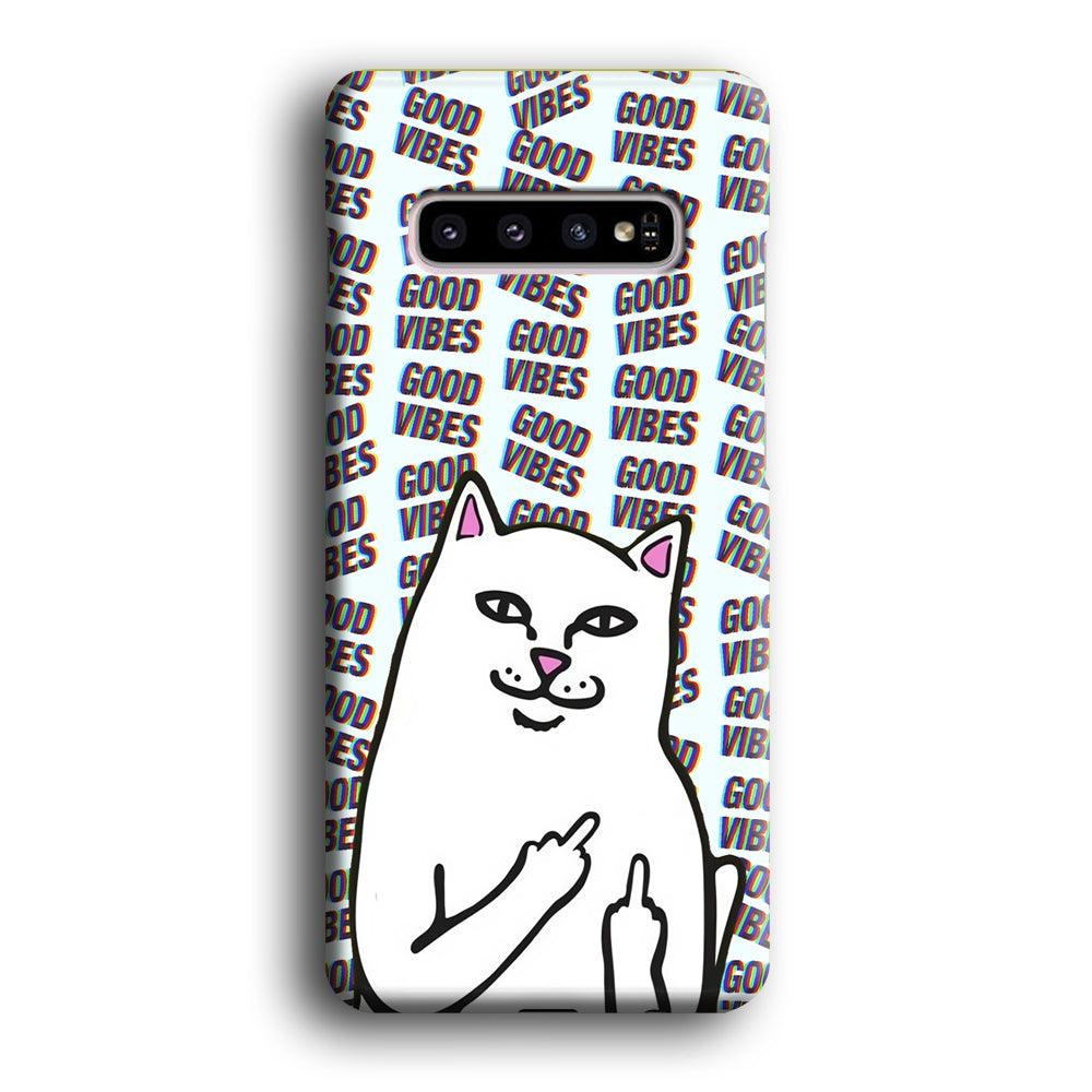 Kitty Good Vibes Campaign Samsung Galaxy S10 Plus Case-Oxvistore