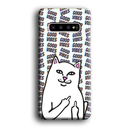 Kitty Good Vibes Campaign Samsung Galaxy S10 Case-Oxvistore