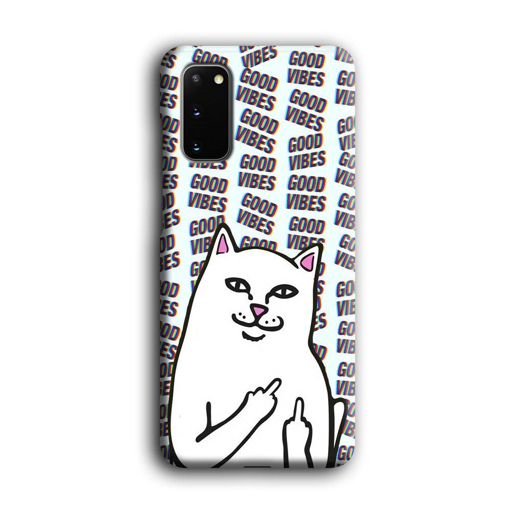 Kitty Good Vibes Campaign Samsung Galaxy S20 Case-Oxvistore