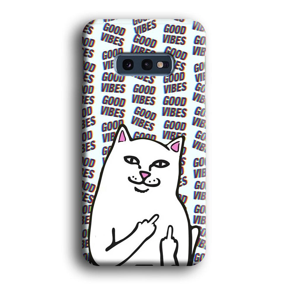 Kitty Good Vibes Campaign Samsung Galaxy S10E Case-Oxvistore