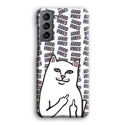 Kitty Good Vibes Campaign Samsung Galaxy S21 Case-Oxvistore