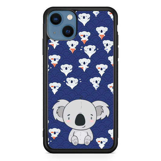 Koala Face of Happiness iPhone 15 Plus Case-Rubber White (2D Case)-Oxvistore