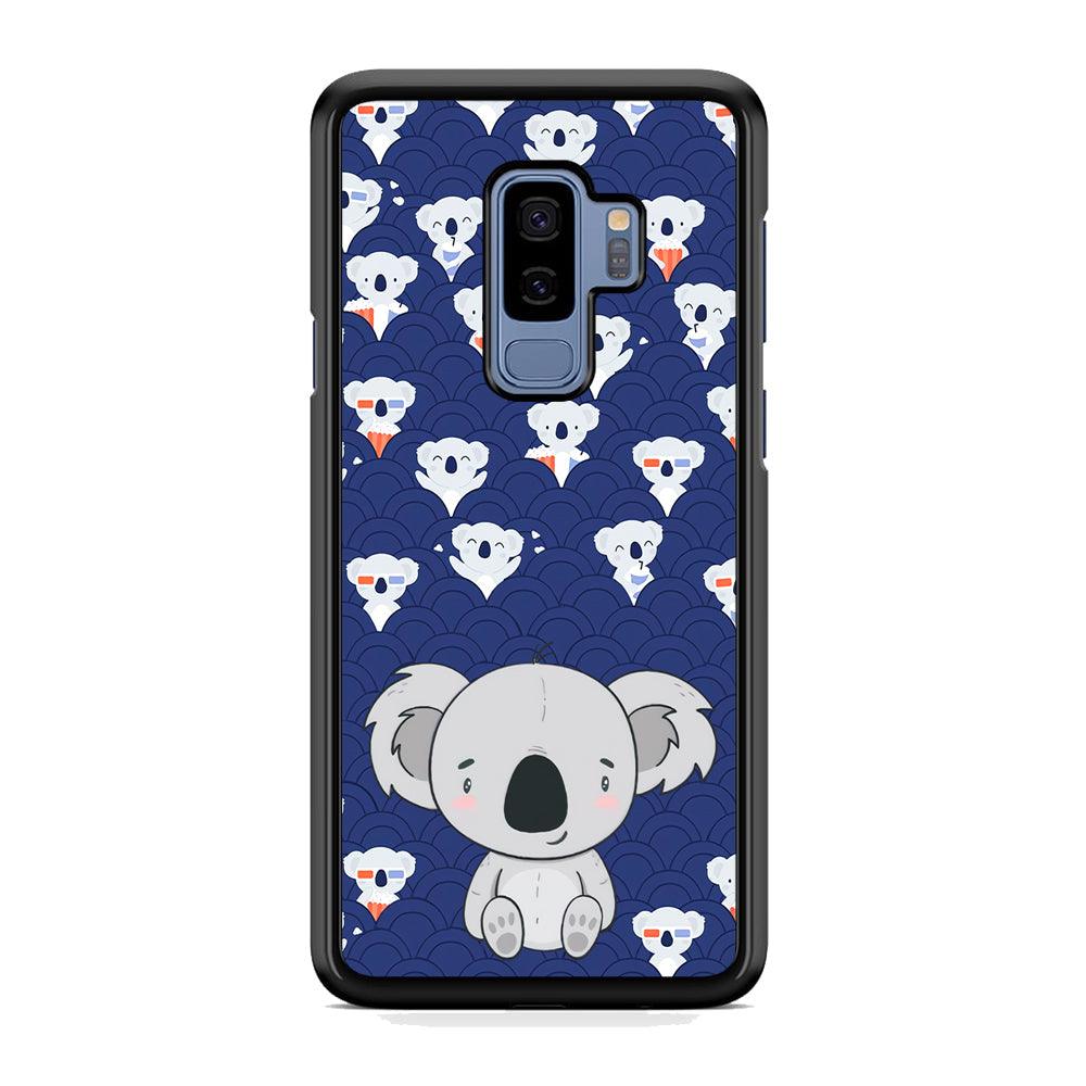 Koala Face of Happiness Samsung Galaxy S9 Plus Case-Rubber White (2D Case)-Oxvistore