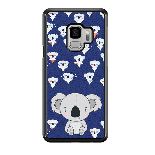 Koala Face of Happiness Samsung Galaxy S9 Case-Rubber White (2D Case)-Oxvistore