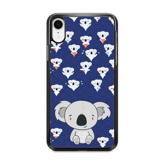 Koala Face of Happiness iPhone XR Case-Rubber White (2D Case)-Oxvistore