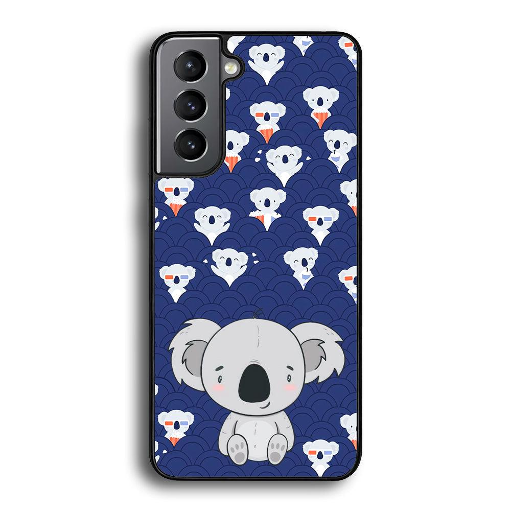 Koala Face of Happiness Samsung Galaxy S22 Plus Case-Rubber Black (2D Case)-Oxvistore