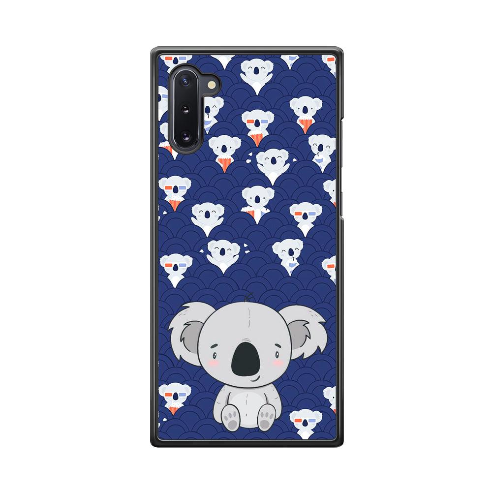 Koala Face of Happiness Samsung Galaxy Note 10 Case-Rubber White (2D Case)-Oxvistore