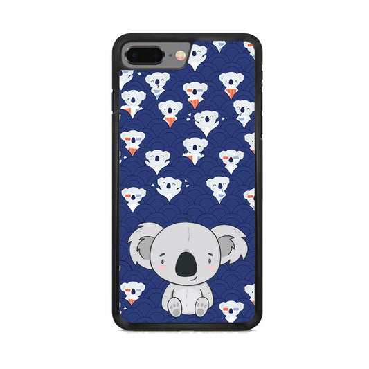 Koala Face of Happiness iPhone 8 Plus Case-Rubber Black (2D Case)-Oxvistore