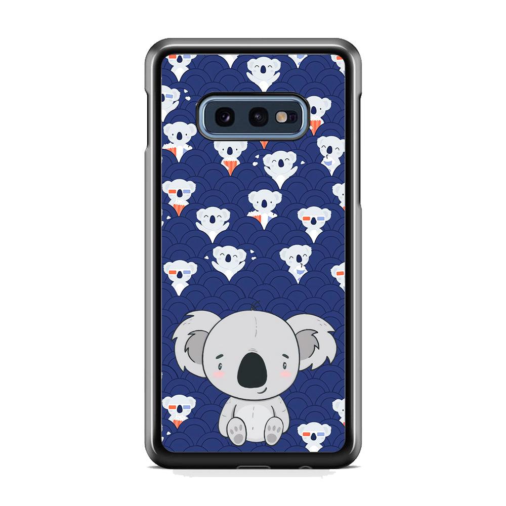 Koala Face of Happiness Samsung Galaxy S10E Case-Rubber Black (2D Case)-Oxvistore