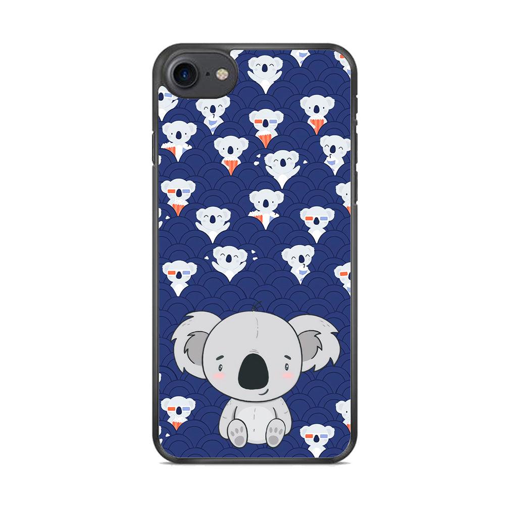 Koala Face of Happiness iPhone 7 Case-Rubber Black (2D Case)-Oxvistore