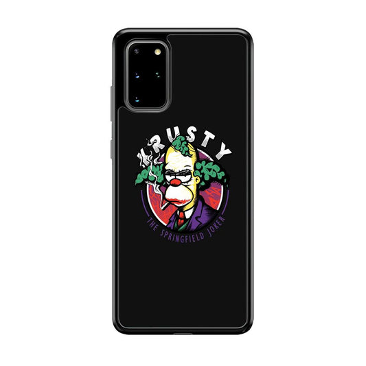 Krusty The Joker Springfield Samsung Galaxy S20 Plus Case-Rubber Black (2D Case)-Oxvistore