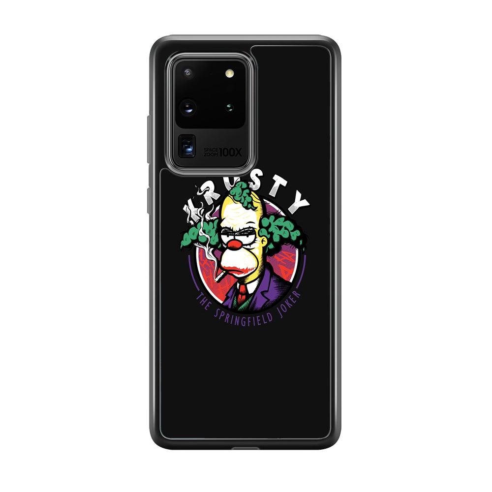 Krusty The Joker Springfield Samsung Galaxy S20 Ultra Case-Rubber Black (2D Case)-Oxvistore