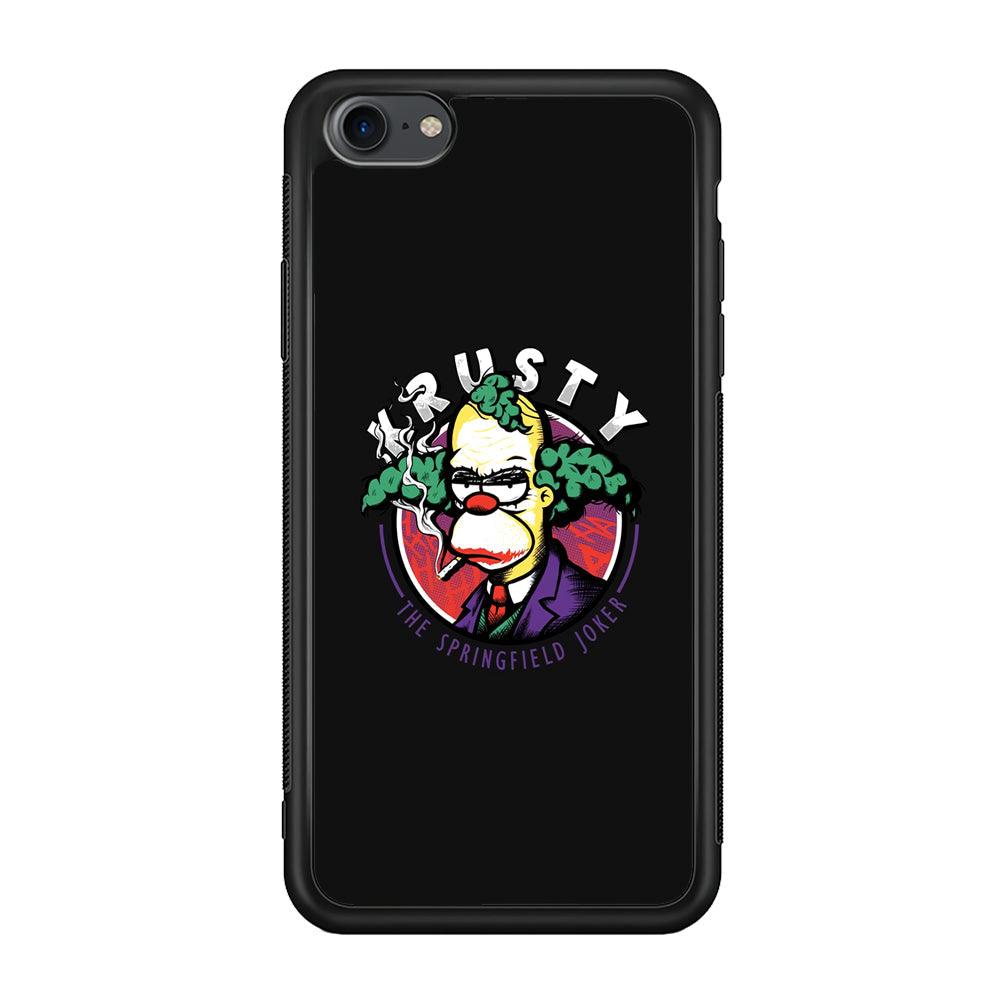Krusty The Joker Springfield iPhone 7 Case-Rubber Black (2D Case)-Oxvistore
