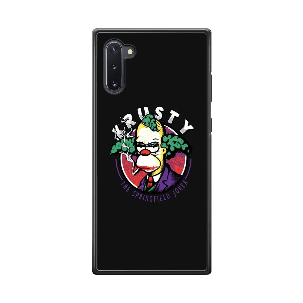Krusty The Joker Springfield Samsung Galaxy Note 10 Case-Rubber Black (2D Case)-Oxvistore