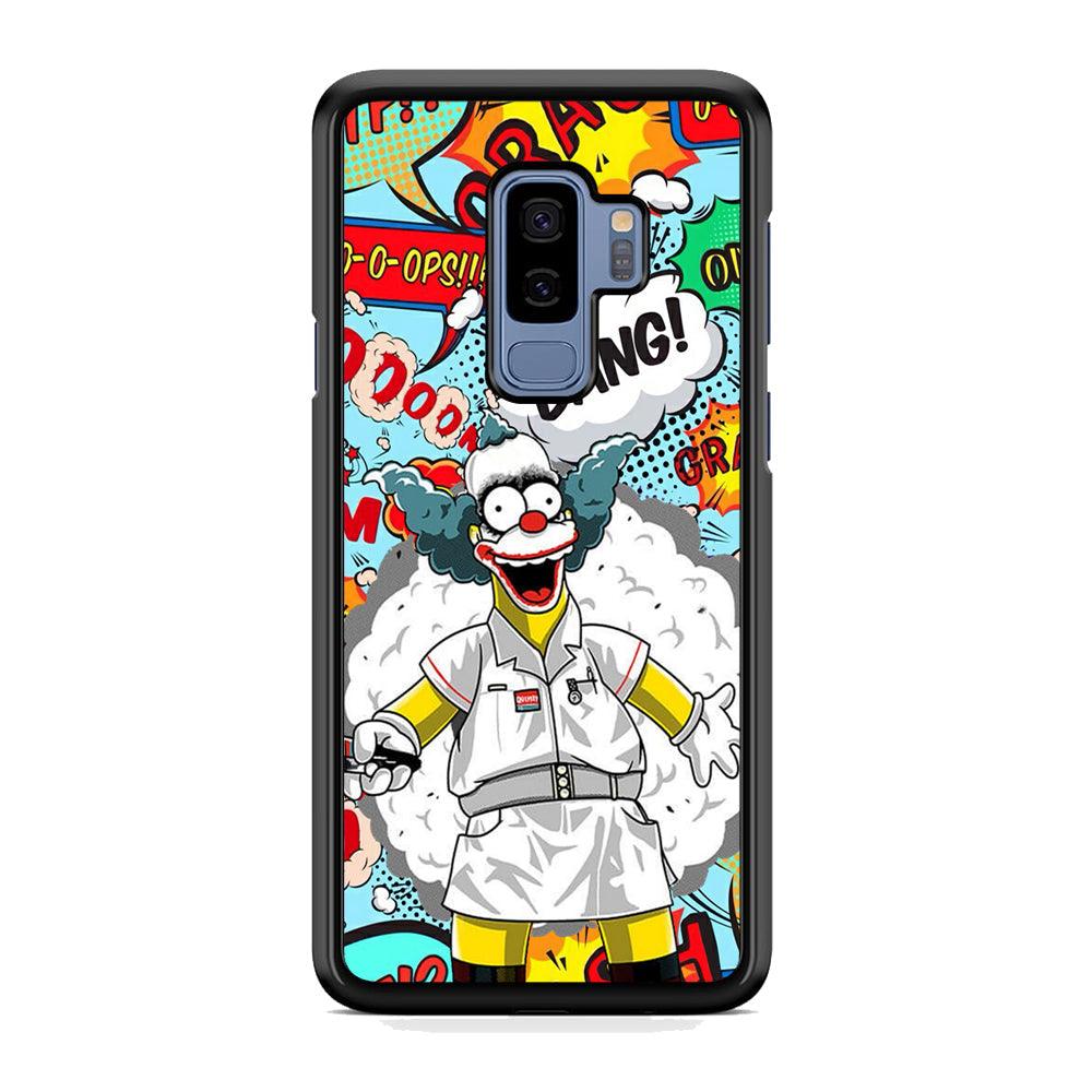 Krusty Joker Bang Samsung Galaxy S9 Plus Case-Rubber Black (2D Case)-Oxvistore
