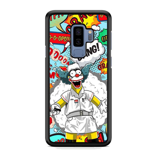 Krusty Joker Bang Samsung Galaxy S9 Plus Case-Rubber Black (2D Case)-Oxvistore